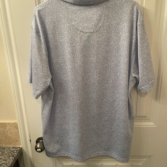 Ben Hogan Performance Light Blue Patterned Golf Polo Recycled Polyester - large - Picture 2 of 4